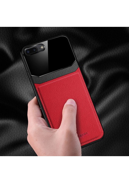 Apple Iphone 8 Plus Kılıf Zebana Lens Deri Kılıf Kırmızı fiyatları