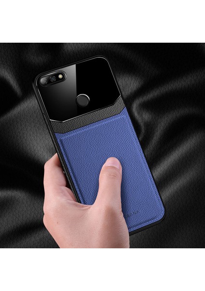 Huawei Y7 Prime 2018 Kılıf Zebana Lens Deri Kılıf Lacivert fiyatları