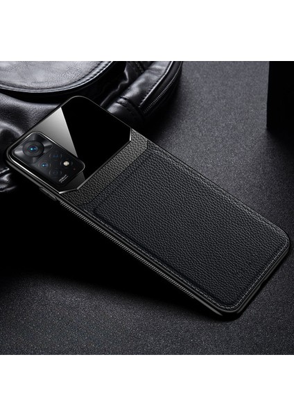 Xiaomi Redmi Note 11 Pro 5g Kılıf Zebana Lens Deri Kılıf Siyah