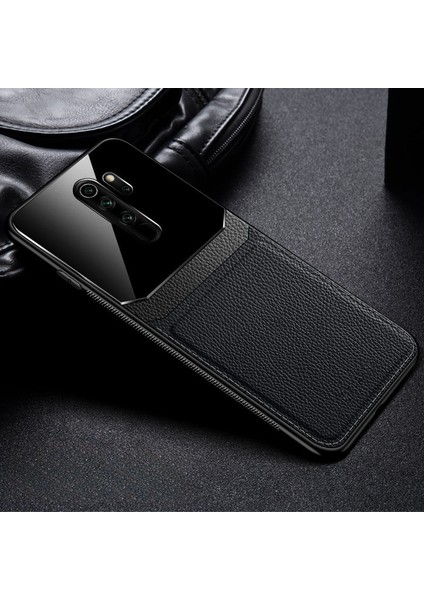 Xiaomi Redmi Note 8 Pro Kılıf Zebana Lens Deri Kılıf Siyah