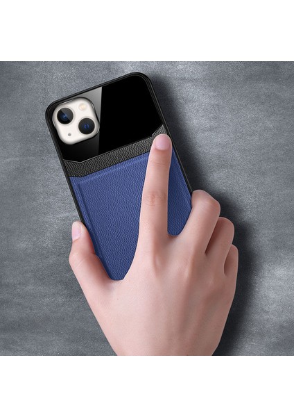 Apple iPhone 14 Kılıf Zebana Lens Deri Kılıf Lacivert modelleri