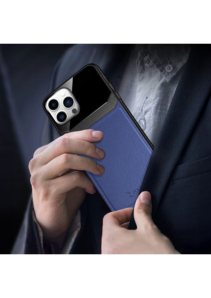 Apple iPhone 14 Pro Kılıf Zebana Lens Deri Kılıf Lacivert fırsatları