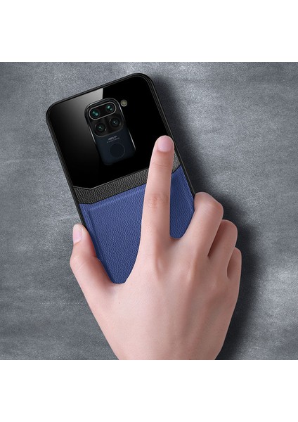 Xiaomi Redmi Note 9 Kılıf Zebana Lens Deri Kılıf Lacivert modelleri