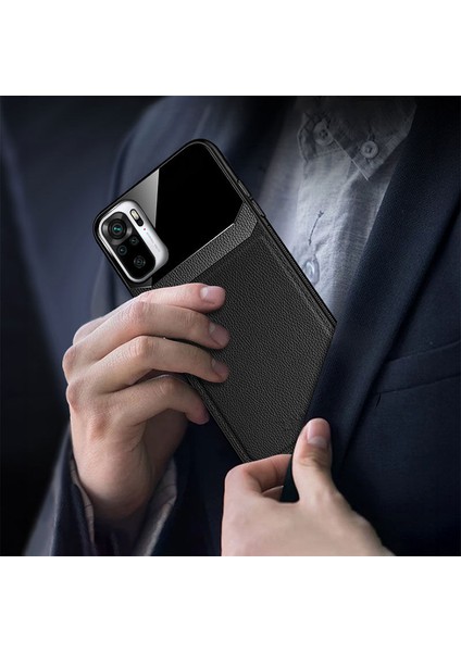 Xiaomi Redmi Note 10S Kılıf Zebana Lens Deri Kılıf Siyah fırsatları