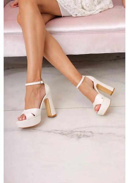 Koşma Garantili 13 cm Platform Topuklu Kadın Abiye Ayakkabı indirimleri