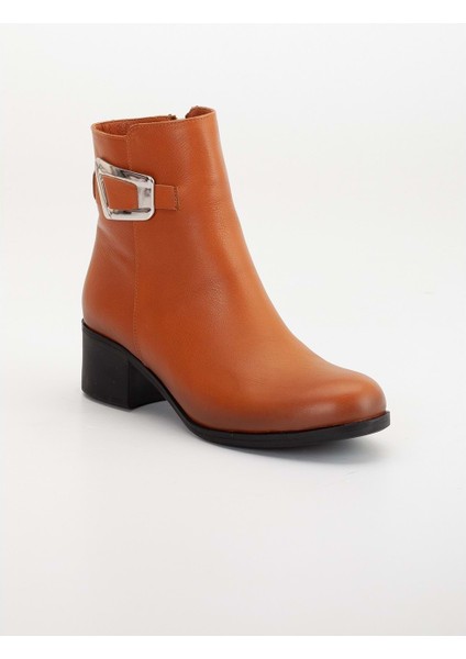 Kadın Deri Toka Detaylı Bot - Taba fırsatları