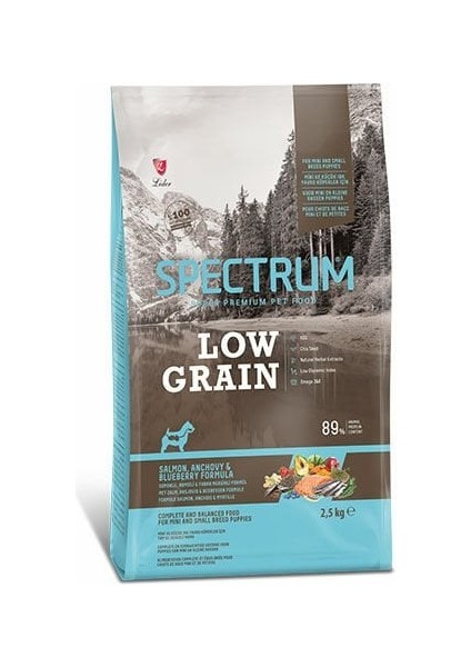 Spectrum Somonlu Hamsili ve Yaban Mersinli Küçük Irk Düşük Tahıllı Yavru Köpek Maması 2,5 kg - Petshopundan