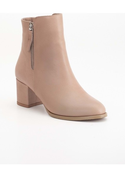 Kadın Deri Fermuar Detaylı Bot - Taş fırsatları
