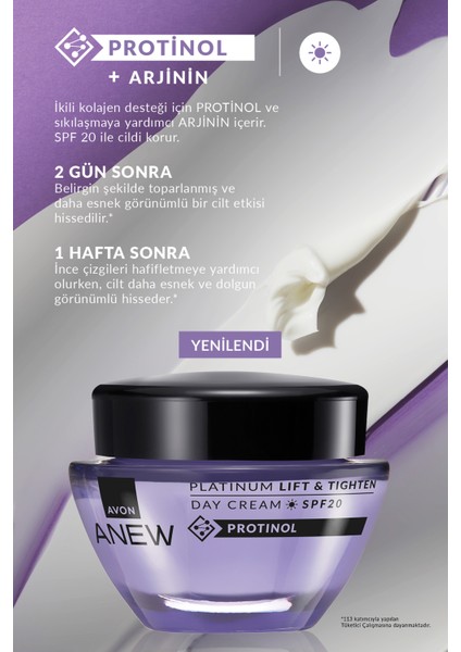 Anew Platinum Lift & Tighten Gündüz Kremi SPF20 50 ml. Ikili Set