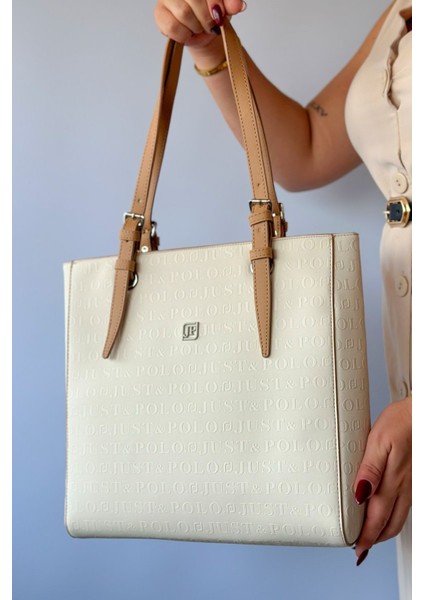 Kadın Gofraj Baskılı Büyük Boy Omuz Çantası AS4067