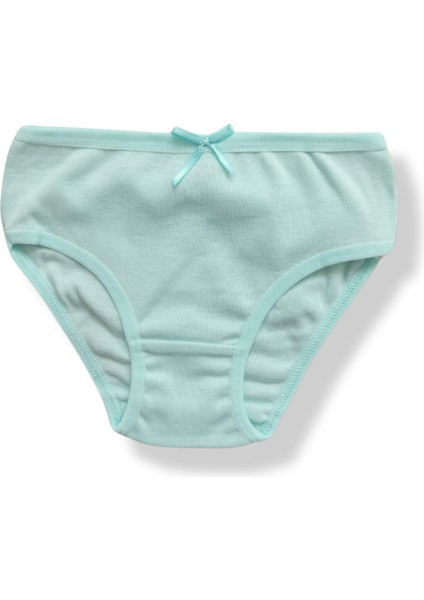 %100 Pamuklu Kız Çocuk Ribana Slip Külot İç Çamaşır 6lı Set