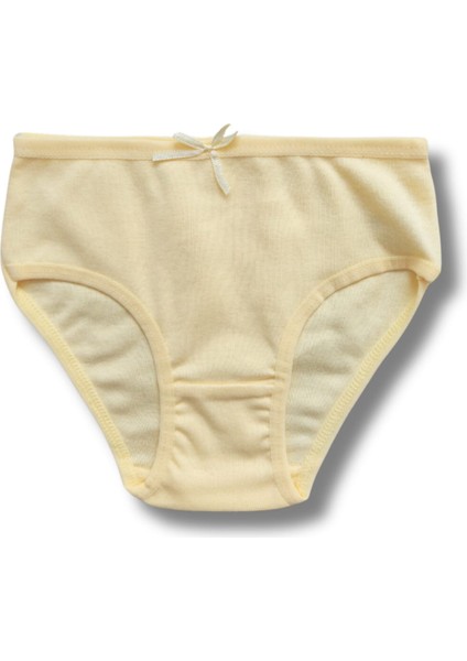 %100 Pamuklu Kız Çocuk Ribana Slip Külot İç Çamaşır 6lı Set