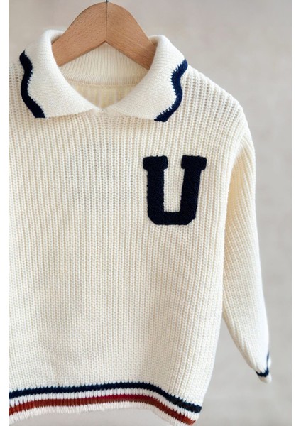 Triko U Desen Kazak ve Plise Etek Li Kız çocuk takım - Antrasit fırsatları