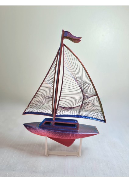 3D Renkli Yelkenli FIGÜR-19CM