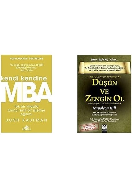 Kendi Kendine MBA - Düşün ve Zengin Ol 2 Kitap