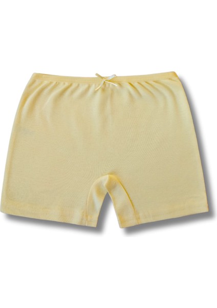 %100 Pamuklu Kız Çocuk Ribana Boxer Külot Iç Çamaşırı 6lı Set