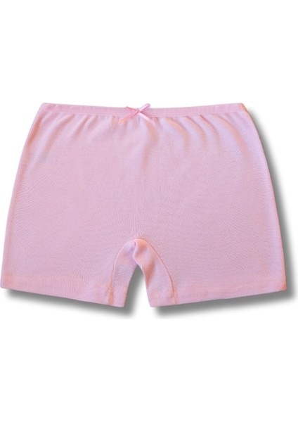 %100 Pamuklu Kız Çocuk Ribana Boxer Külot Iç Çamaşırı 6lı Set