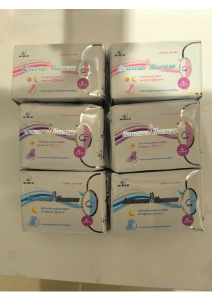 Hijyenik Kadın Pedi 2 Paket 30'lu Günlük 2 Paket 10'lu Gündüz 2 Paket 8'li Gece