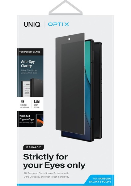 Samsung Galaxy Z Fold 6 Ekran Koruyucu Optix Privacy Serisi Hayalet Oleofobik Yüzey Kolay Kurulum