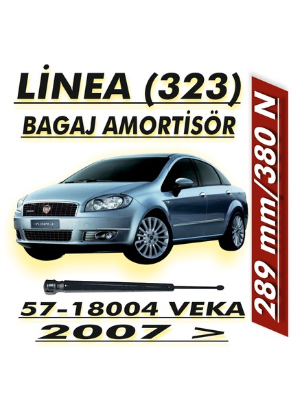 Fiat Linea (323) 2007 Sonrası - 289Mm - 380N - Bagaj Amortisörü (2 Adet 1 Takım)