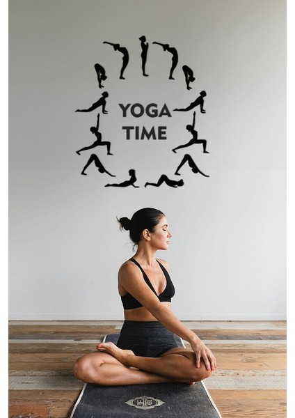 Ahşap Dekoratif Duvar Yazısı Pilates Fitness - Yoga Time fiyatları