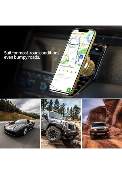Krizantem Araç Içi Telefon Tutucu Yeni Krizantem Orijinal 360° Dönen Araba Telefon Tutucusu Mıknatıslı Gold
