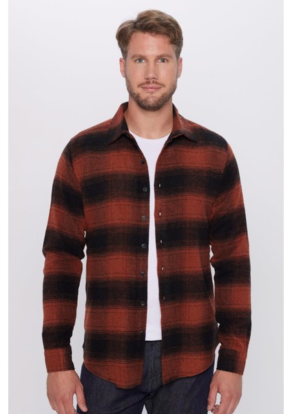 Erkek Slim Fit Dar Kesim Oduncu Kareli Kışlık Gömlek fiyatları