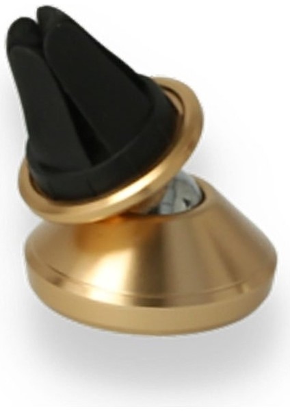 Krizantem Manyetik Hava Firar Cep Telefonu Araç Montaj Braketi Kısa Versiyon - Gold Rengi 360