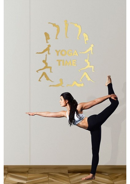 Ahşap Dekoratif Duvar Yazısı Pilates Fitness - Yoga Time indirimleri