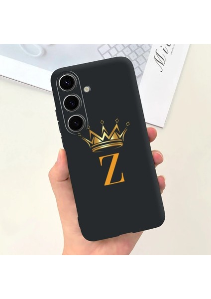 Samsung Galaxy S24 Fe Uyumlu Kılıf Silikon Esnek Isme Özel Baskılı Harf