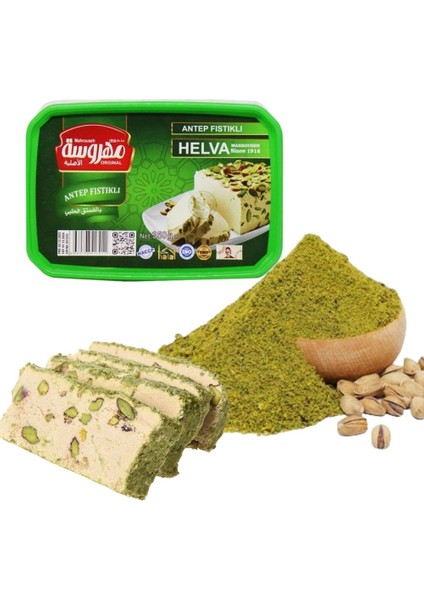 Yeşillik Market 2 Adet Mahrouseh Antep Fıstıklı Tahin Helvası 350GR Kahvaltılık Helva