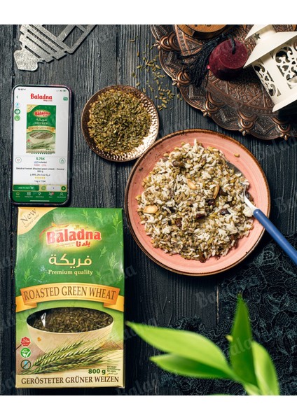 Yeşillik Market 800GR Freekeh Kavrulmuş Yeşil Buğday Lezzetli Tüm Yemlere Uygun Doğal ve Besleyici Bakliyat