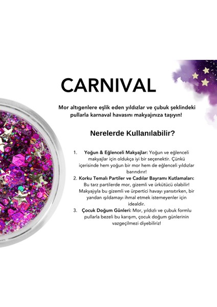 The Glitter Lab - Carnival -Parlak Jel Formlu Glitter ~10gr