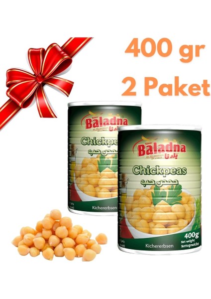 Yeşillik Market Baladna Haşlanmış Nohut 400GR * 2 Adet Kahvaltılık Ekonomik Paket