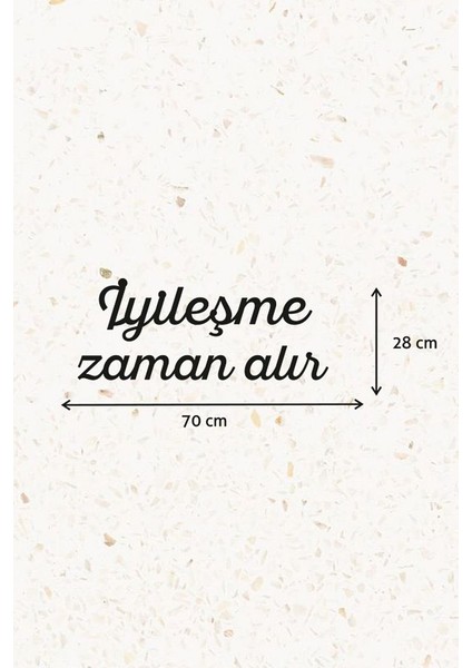 Ahşap Dekoratif Duvar Yazısı Psikolog - Iyileşme Zaman Alır