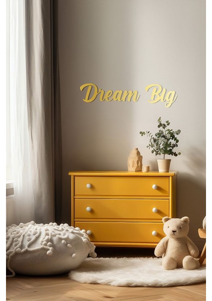 Ahşap Dekoratif Duvar Yazısı - Çocuk/bebek Odası - Dream Big fırsatları