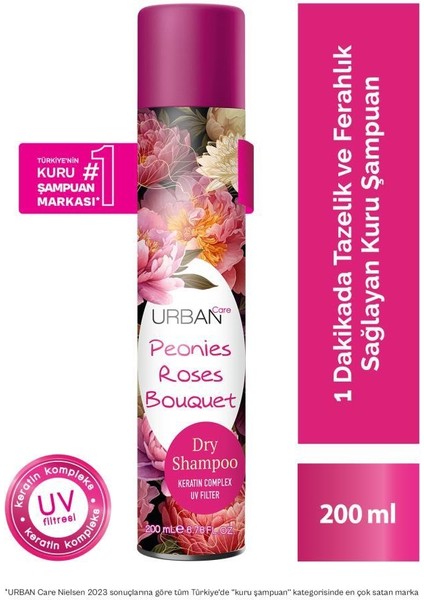 Peonies Roses Bouquet Hacimlendirici Kuru Şampuan - Vegan - Uv Korumalı - 200 ml