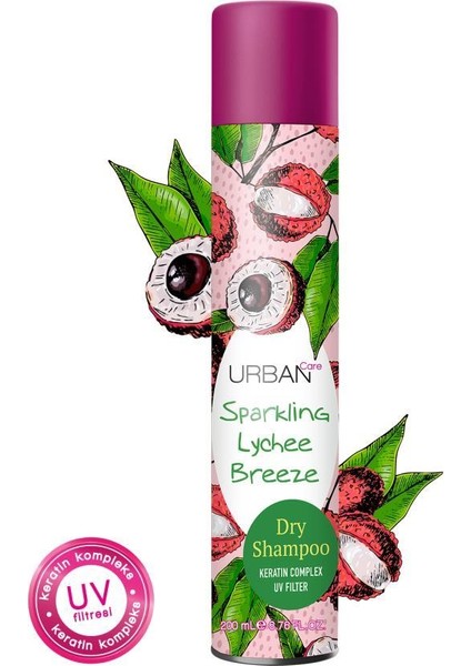 Urban Care Sparkling Lychee Breeze Hacimlendirici Kuru Şampuan - Vegan - Uv Korumalı - 200 ml