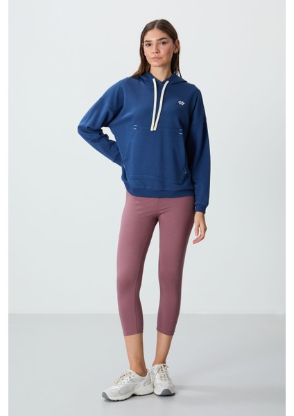 Parlament Kompakt Pamuklu Kalın Pürüzsüz Dokulu Kapüşonlu Oversize Fit Kadın Sweatshirt - 97291 fırsatları