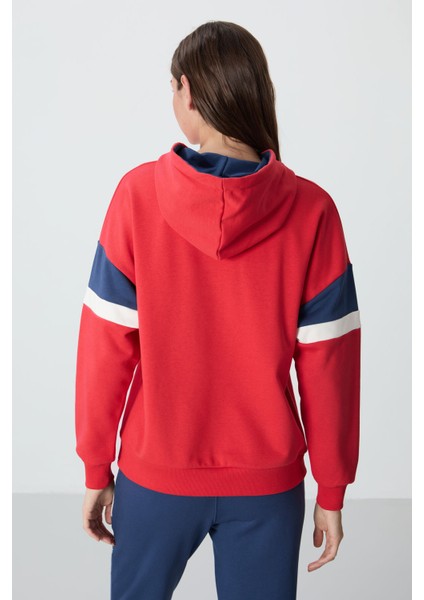 Fiesta Kompakt Pamuklu Kalın Pürüzsüz Dokulu Kapüşonlu Oversize Fit Kadın Sweatshirt - 97290 indirimleri