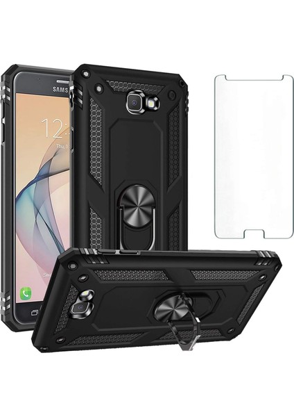 Samsung Galaxy J6 Plus Kılıf Armor Tank Holder Hard Shockproof + Ekran Koruyucu