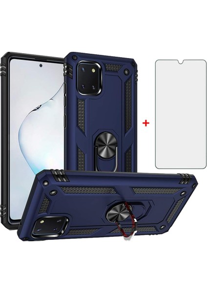 Samsung Galaxy Note 10 Lite Kılıf Armor Tank Holder Hard Shockproof + Ekran Koruyucu