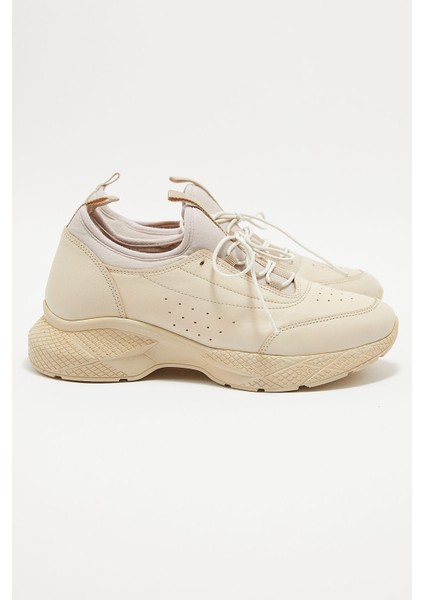 Kadın Airflow Deri Sneakers Bej 2216603Y