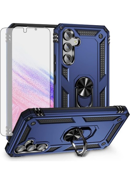 Samsung Galaxy S23 Fe Kılıf Armor Tank Holder Hard Shockproof + Ekran Koruyucu