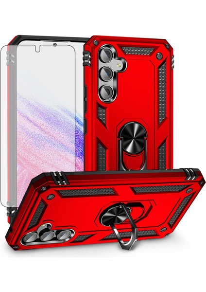 Samsung Galaxy A04S Kılıf Armor Tank Holder Hard Shockproof + Ekran Koruyucu