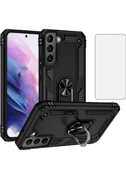 Samsung Galaxy S23 Kılıf Armor Tank Holder Hard Shockproof + Ekran Koruyucu