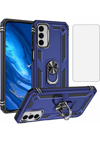 Samsung Galaxy M13 4g Kılıf Armor Tank Holder Hard Shockproof + Ekran Koruyucu