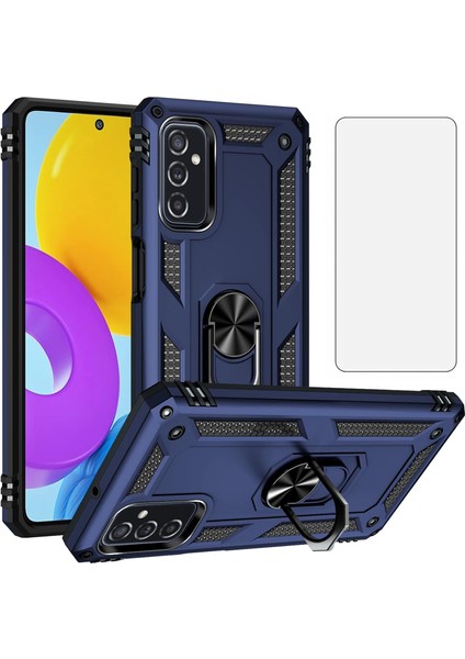 Samsung Galaxy M52 5g Kılıf Armor Tank Holder Hard Shockproof + Ekran Koruyucu