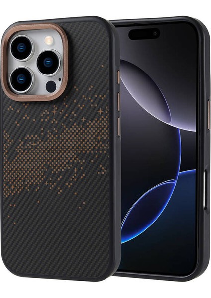 Apple iPhone 16 Pro Uyumlu Karbon Fiber Tasarım 2mm Ince Telefon Kılıfı Kapak