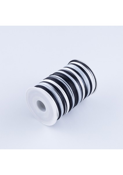 Siyah-Gri-Beyaz Floş Ip (Sıçan Kuyruğu), 2 mm Top (90M)